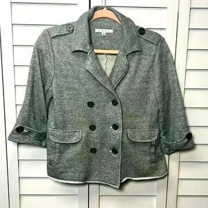 Cabi Style 393 Shrunken Peacoat Size Small Heather Gray